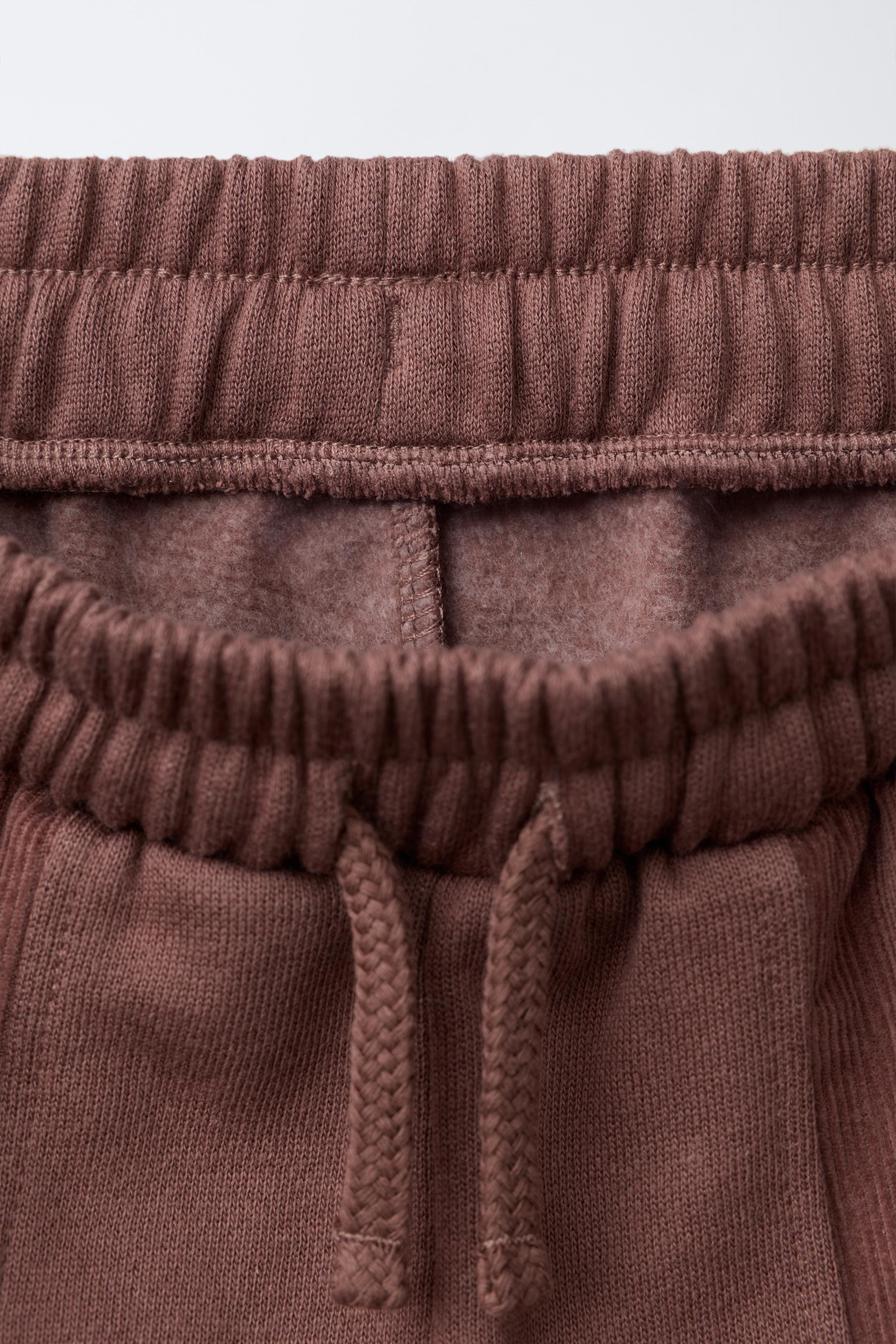 CONTRASTING CORDUROY PLUSH PANTS