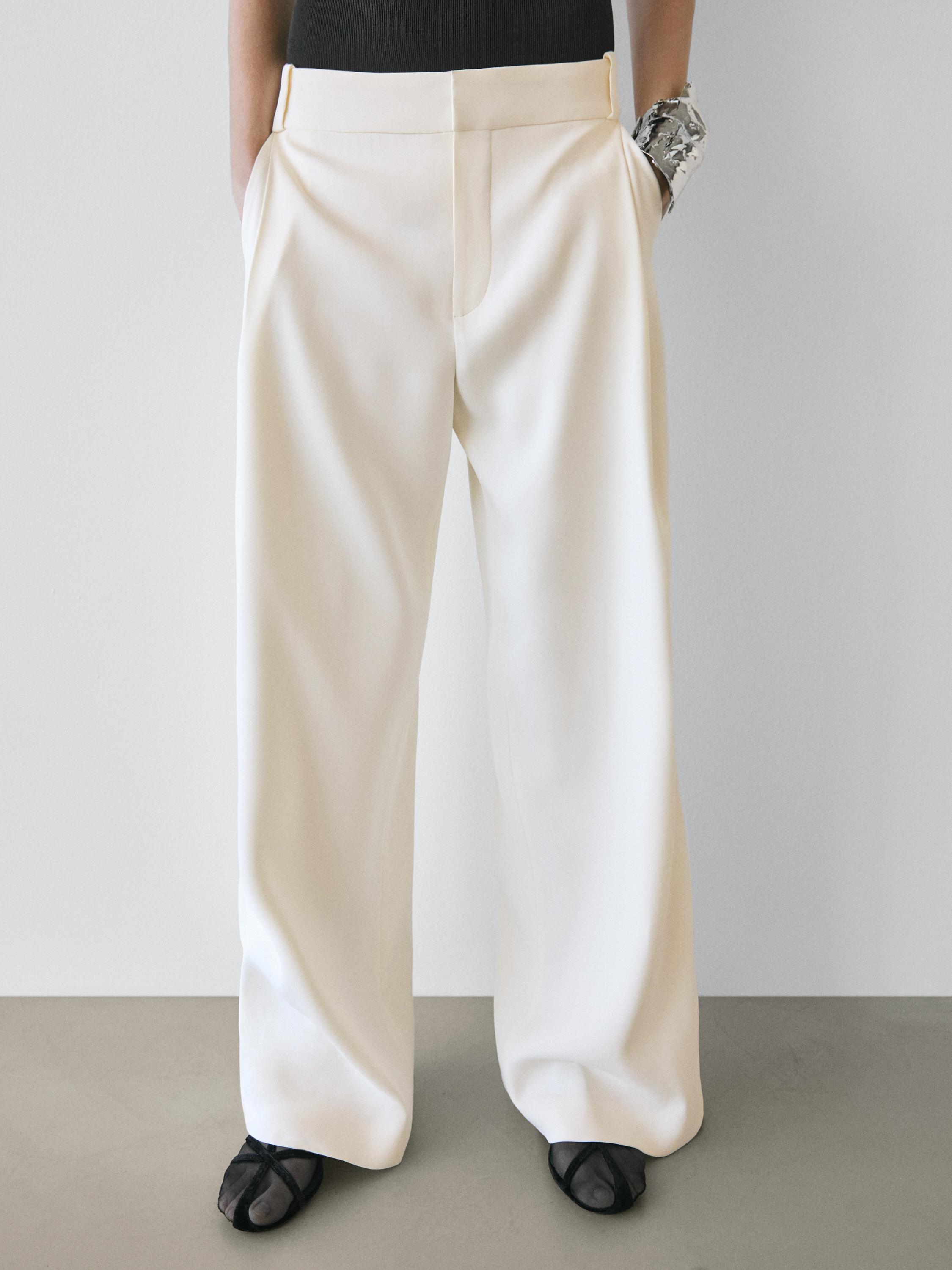 Wide-leg trousers with darts - STUDIO