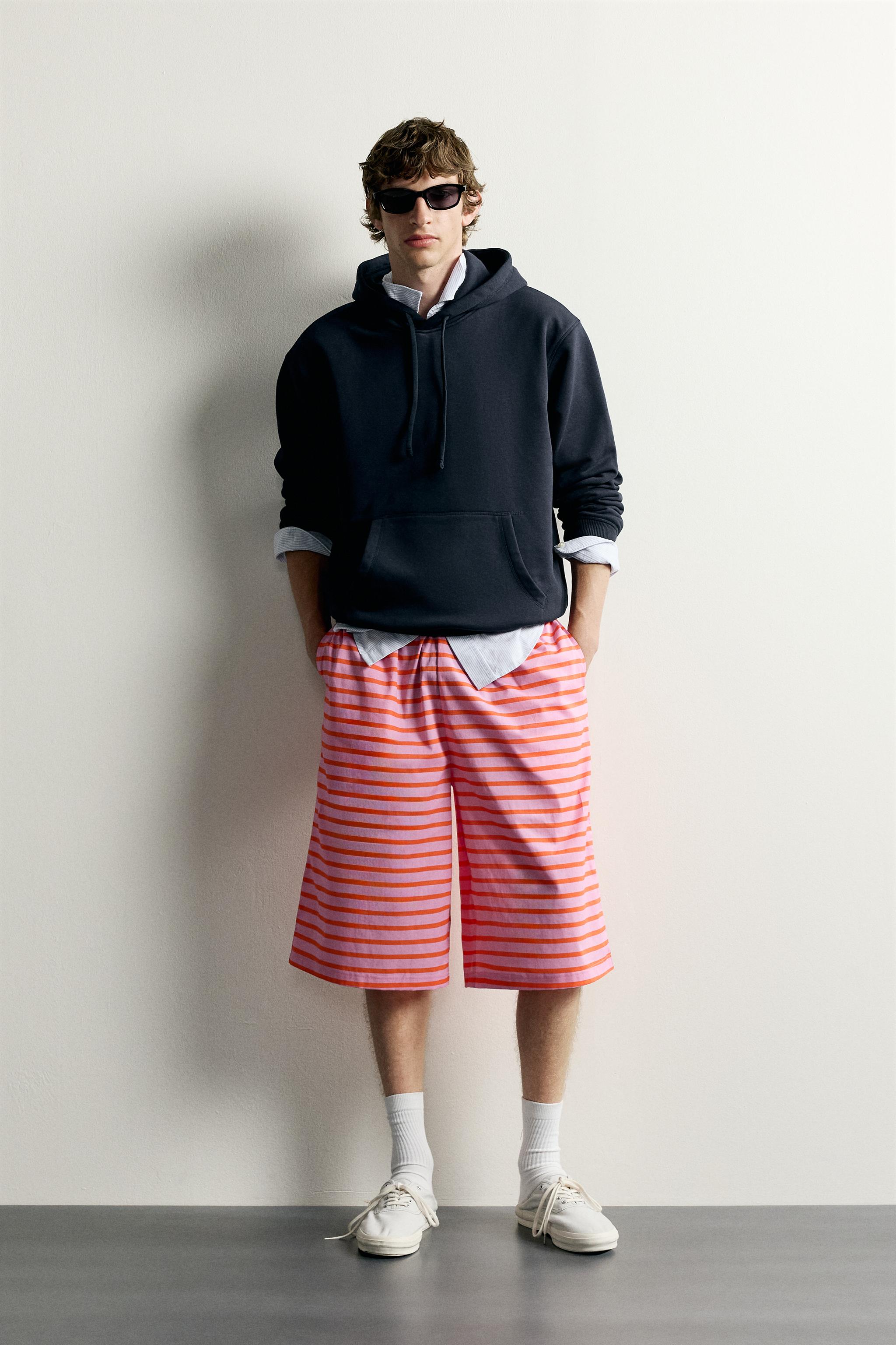 SHORT EN JACQUARD À RAYURES 0FR. PARIS X ZARA