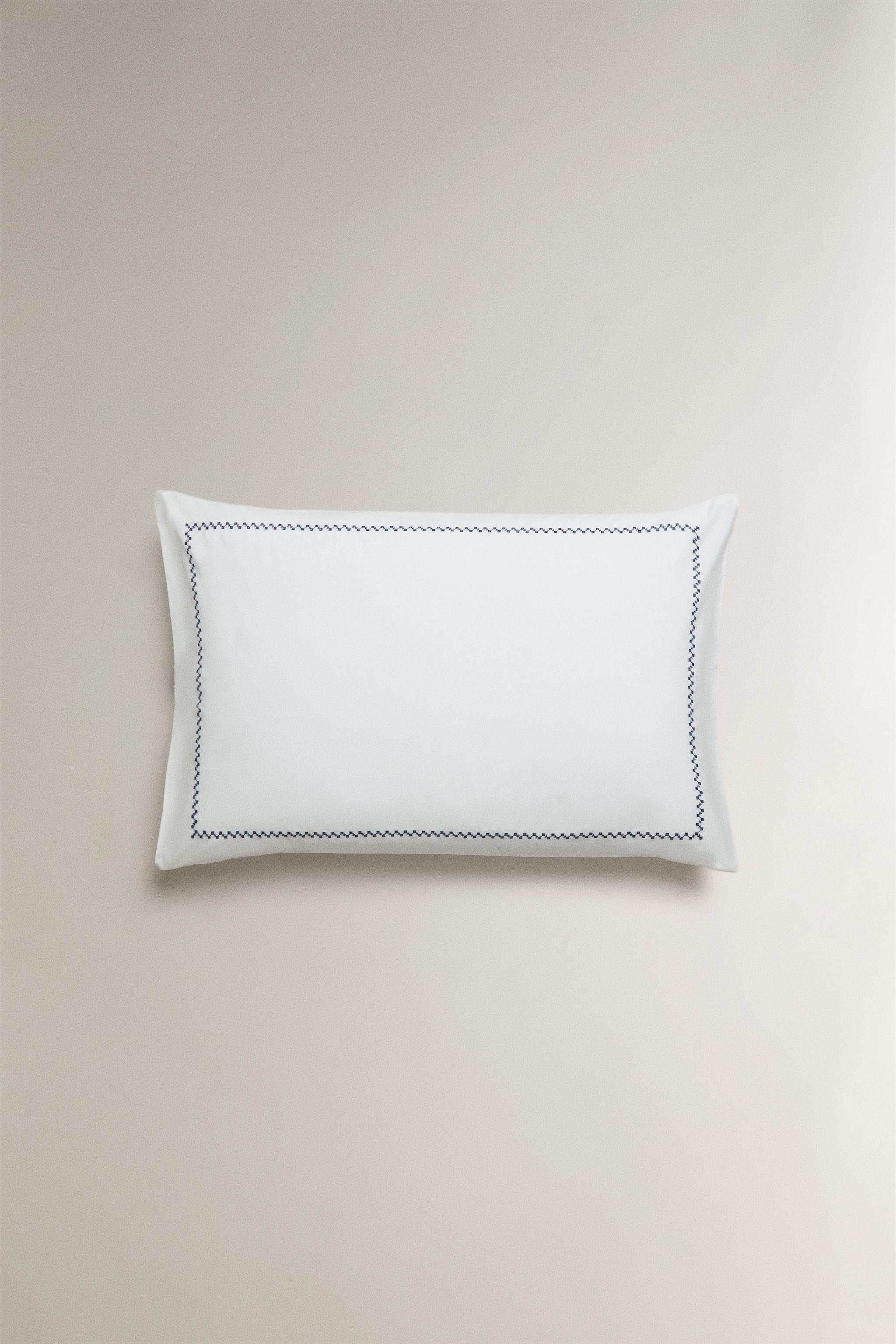EMBROIDERED BORDER PILLOWCASE
