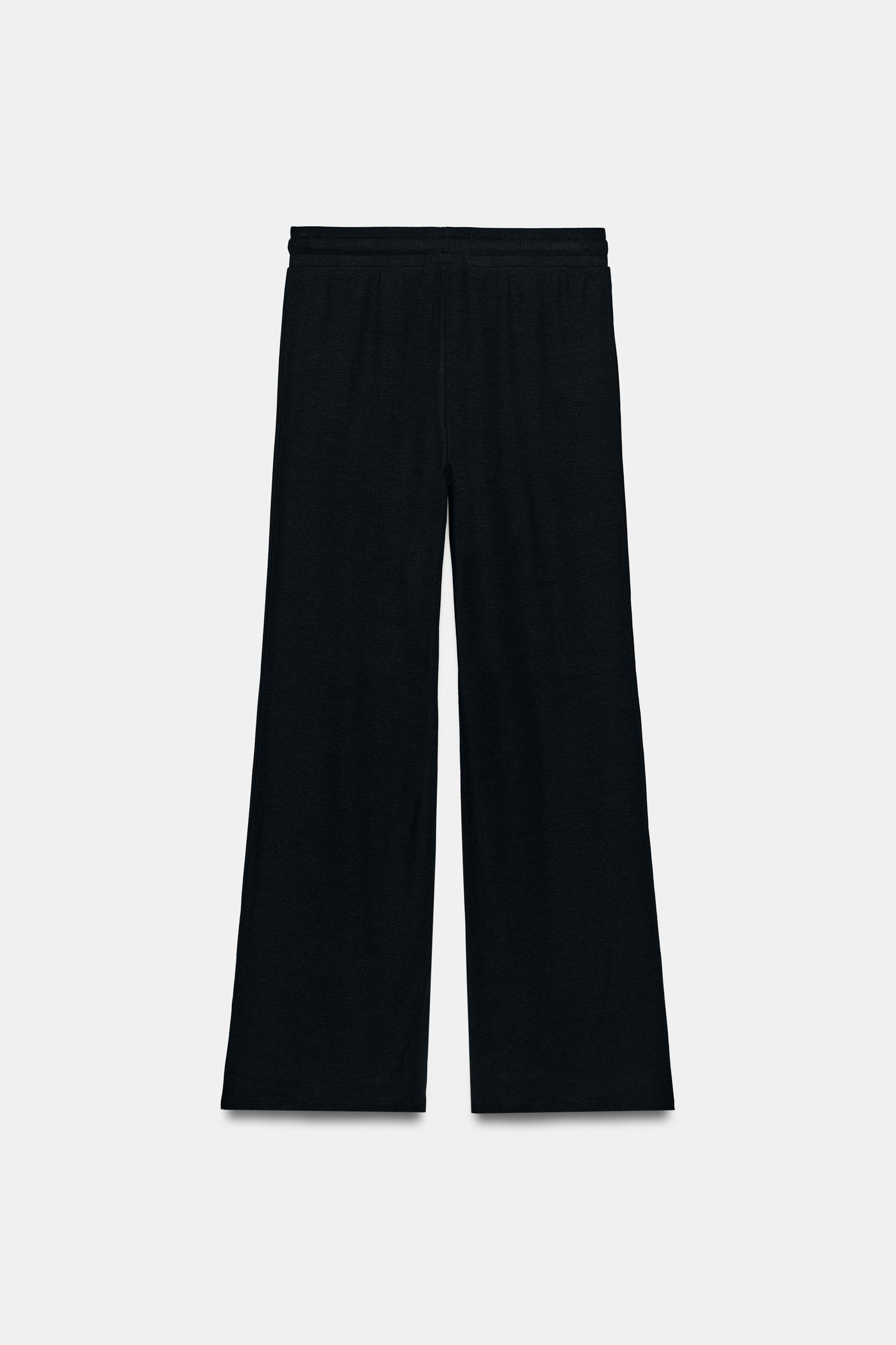 STRAIGHT RIBBED PANTS