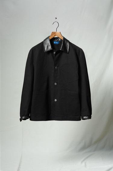 VESTE EN CUIR BIMATIÈRE AARON LEVINE X ZARA - Noir de Zara