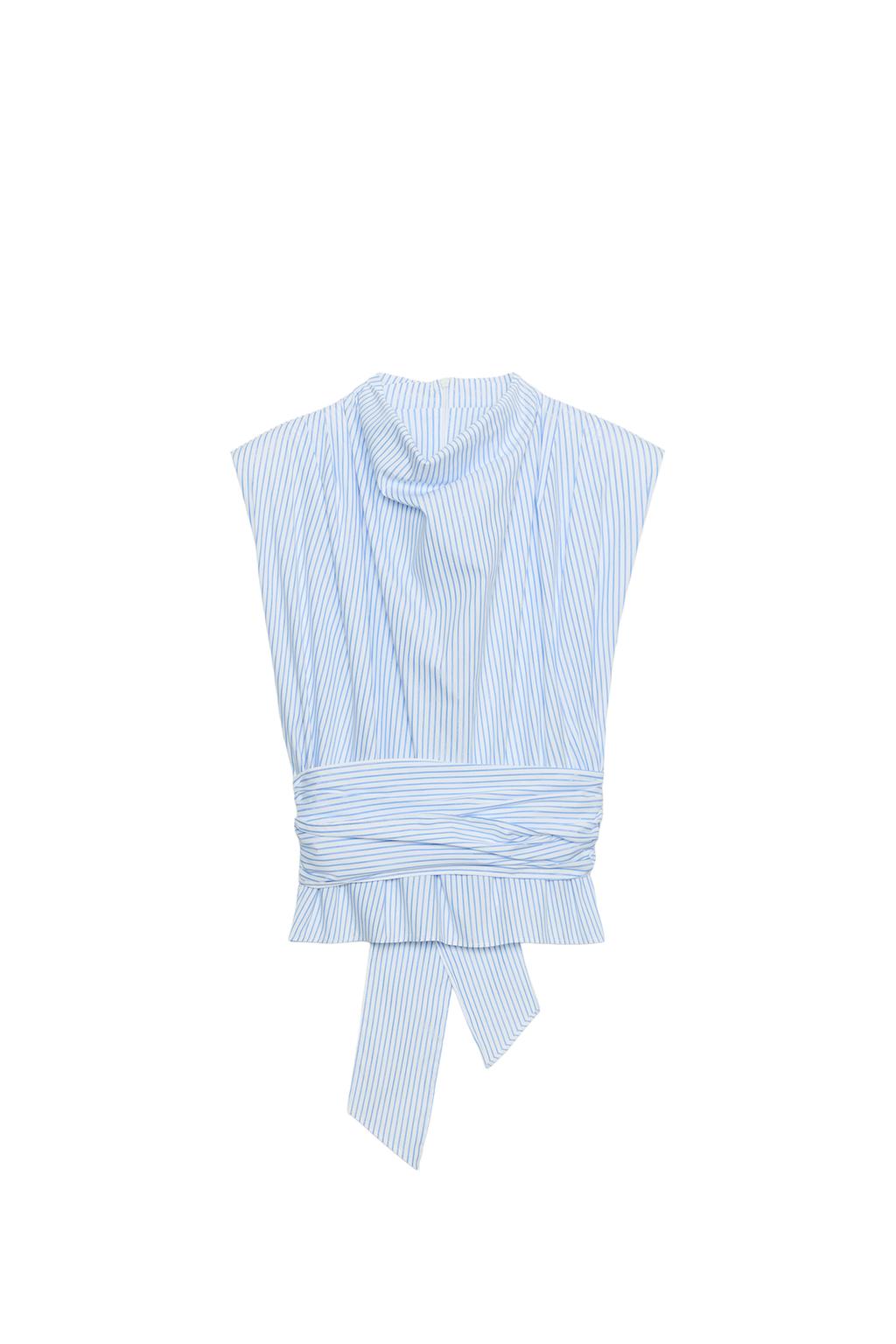 STRIPED SHOULDER PAD METALLIC THREAD TOP - image 3