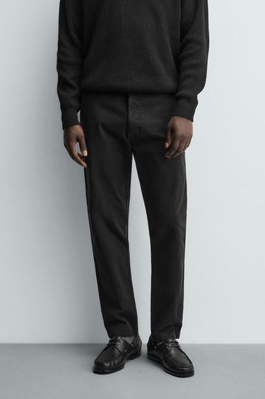 Zara SKINNY CHINO PANTS - Black