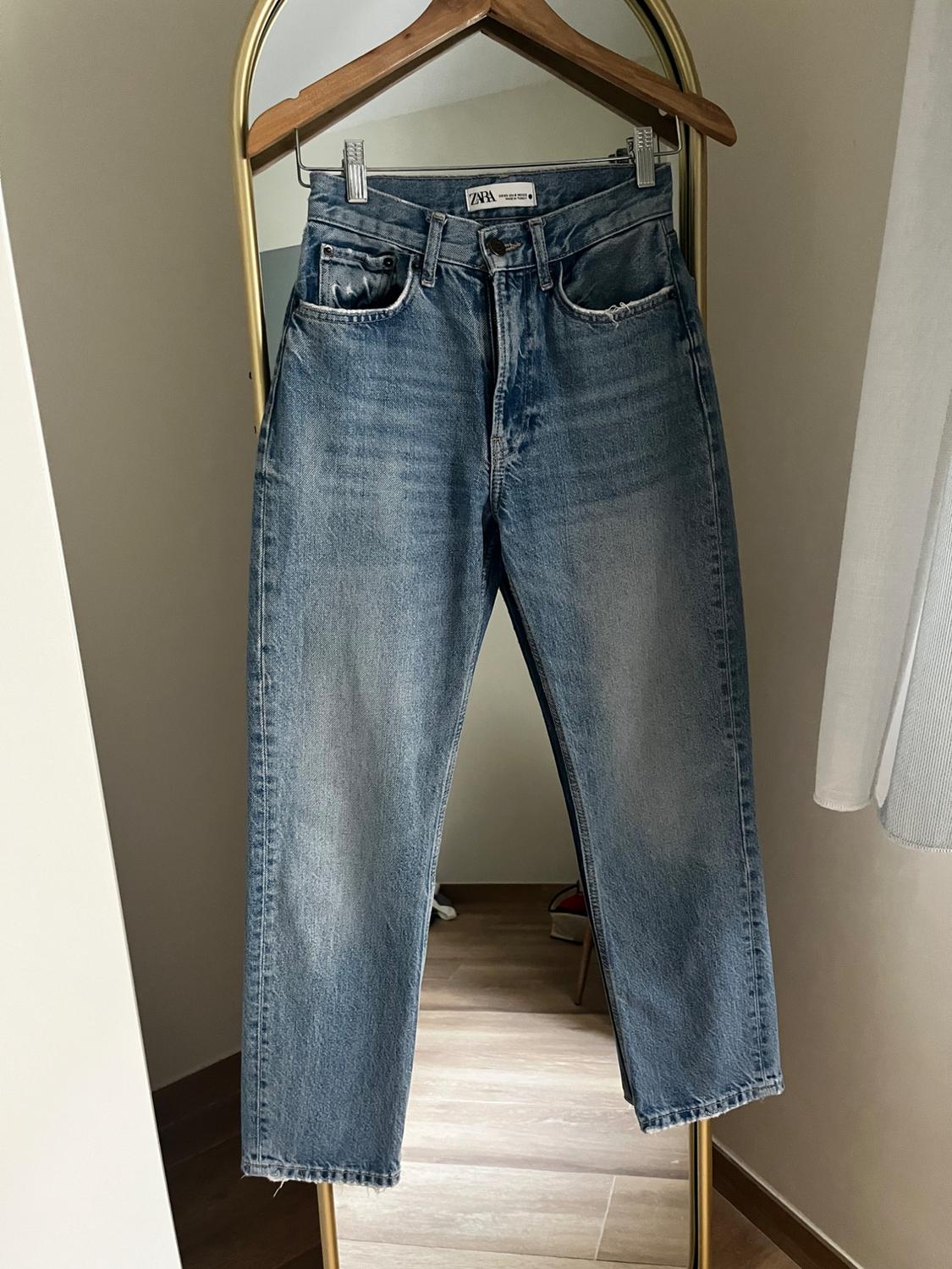 ZW STRAIGHT-LEG MID-RISE CROPPED JEANS - Image 2