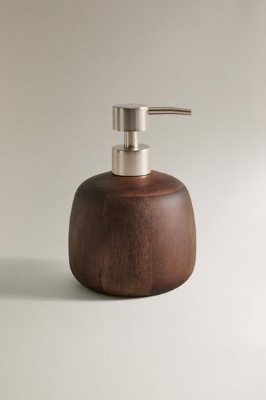 WOODEN SOAP DISPENSER - Light beige by Zara