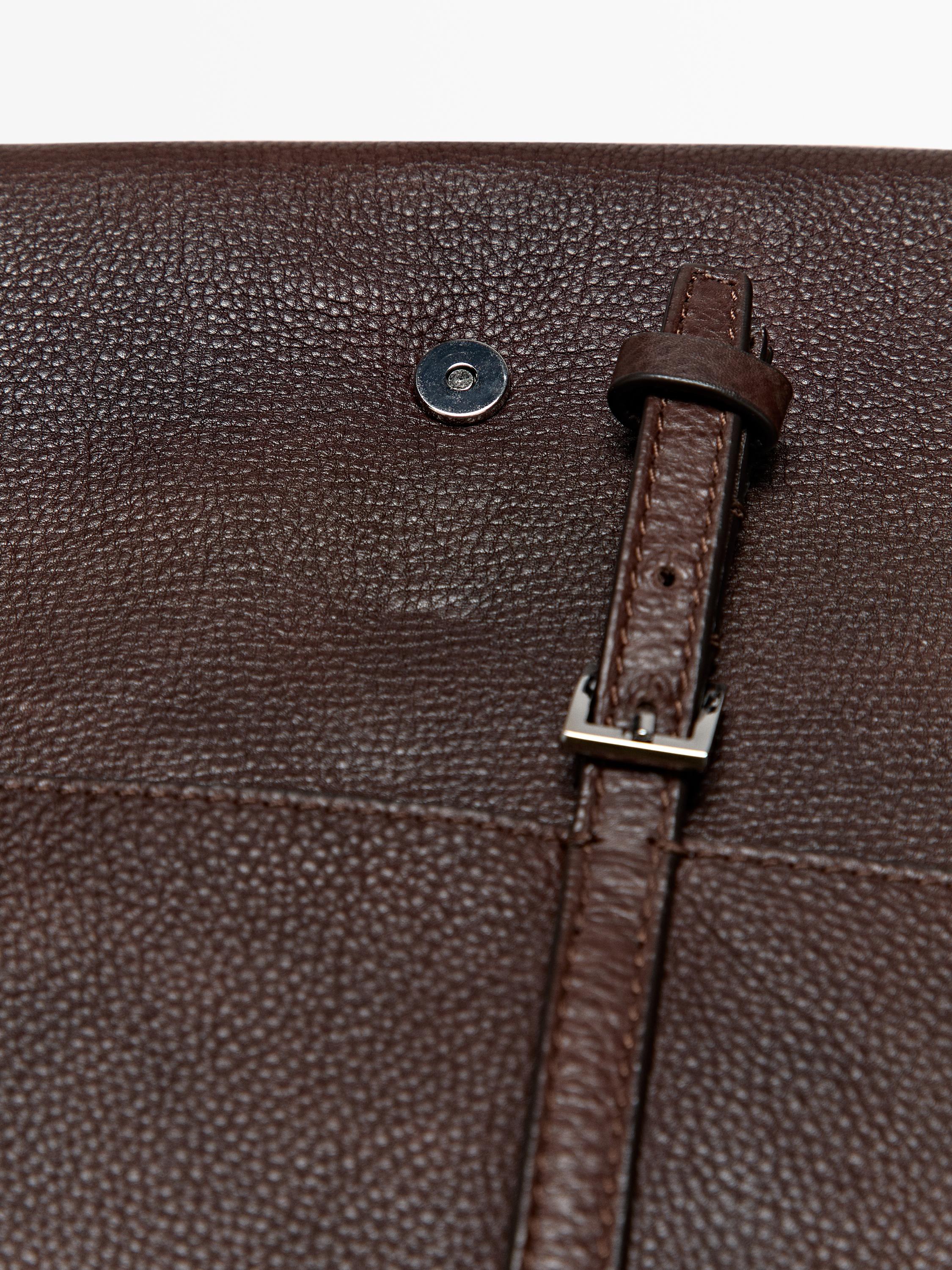 Housse pour ordinateur portable en cuir nappa