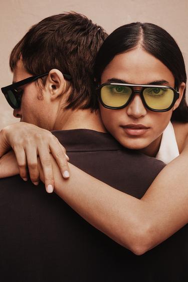 Zara SQUARED SUNGLASSES - Black - Image 0