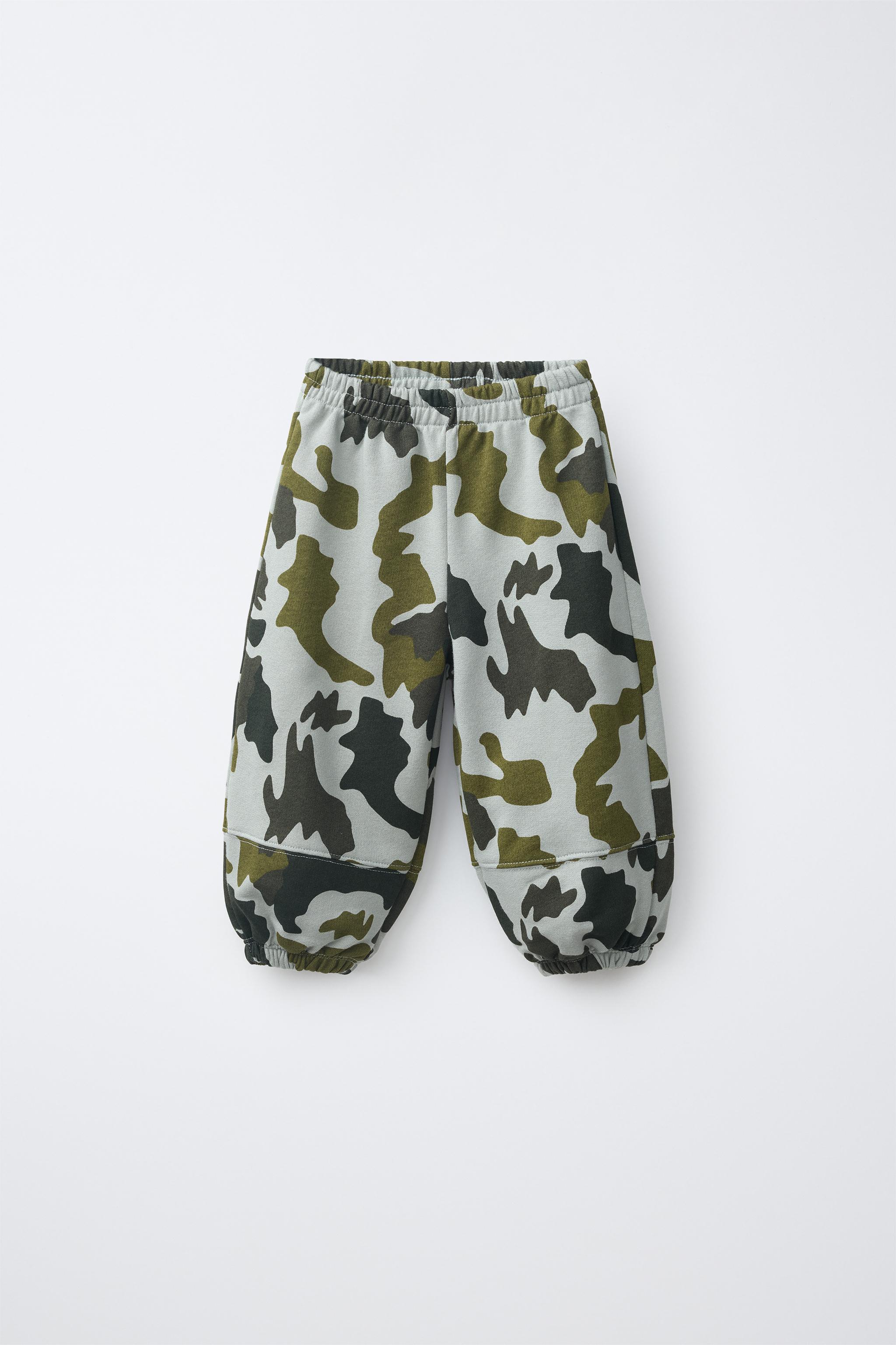 PRINTED JOGGER PANTS — Khaki