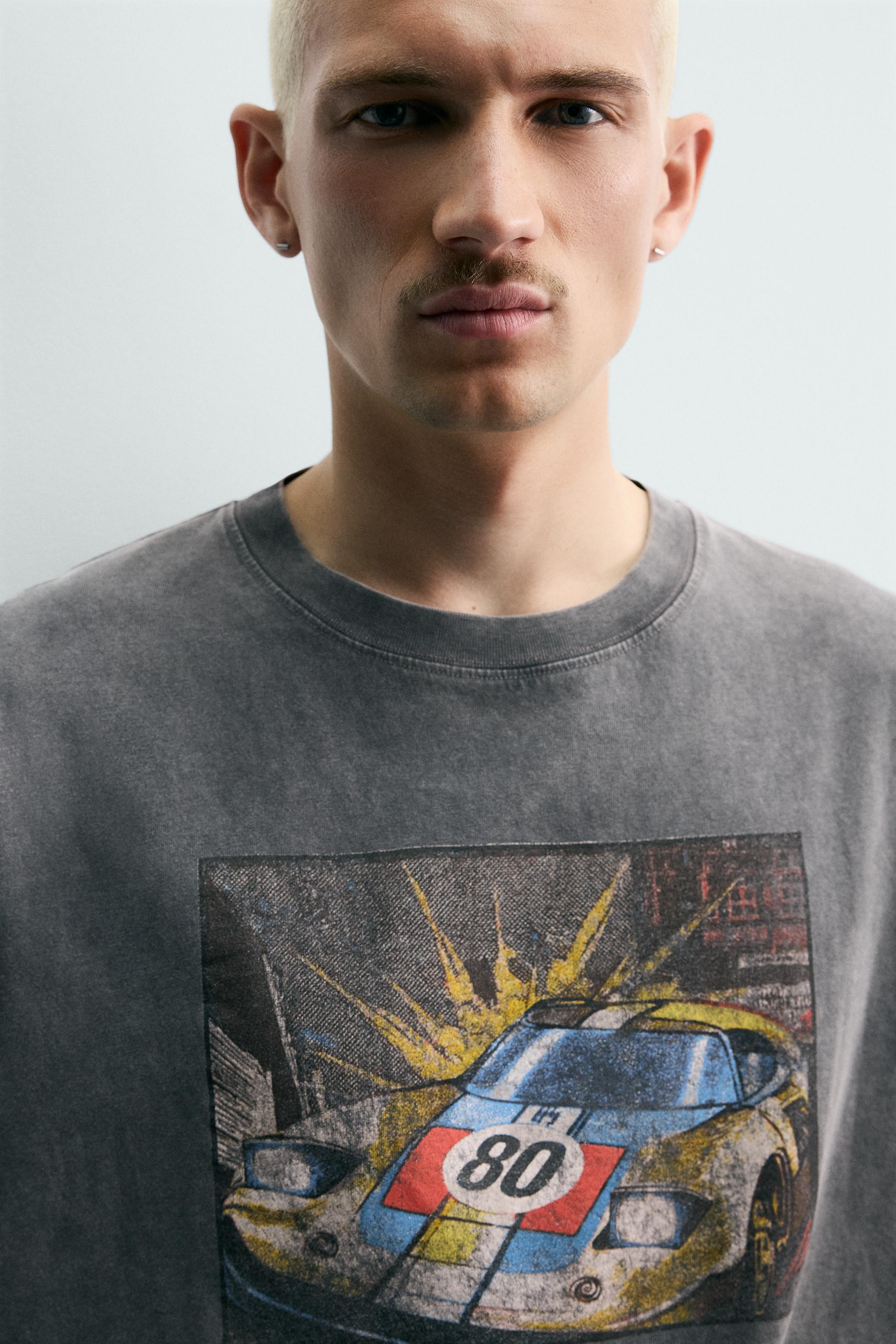 WASHED COMIC PRINT T-SHIRT