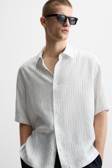 STRIPED SHIRT - White by Zara - Image 4