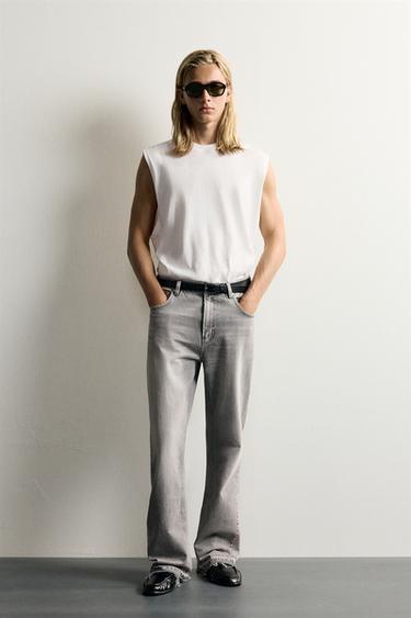 FLARE FIT JEANS - Grey by Zara