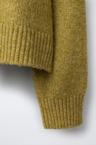CARDIGAN WITH EMBROIDERED FLOWERS - Olive green by Zara - Image 3