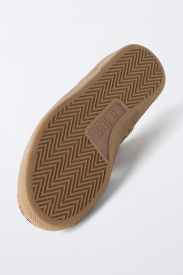 LEOPARD PRINT LEATHER SNEAKERS - Leopard by Zara - Image 6