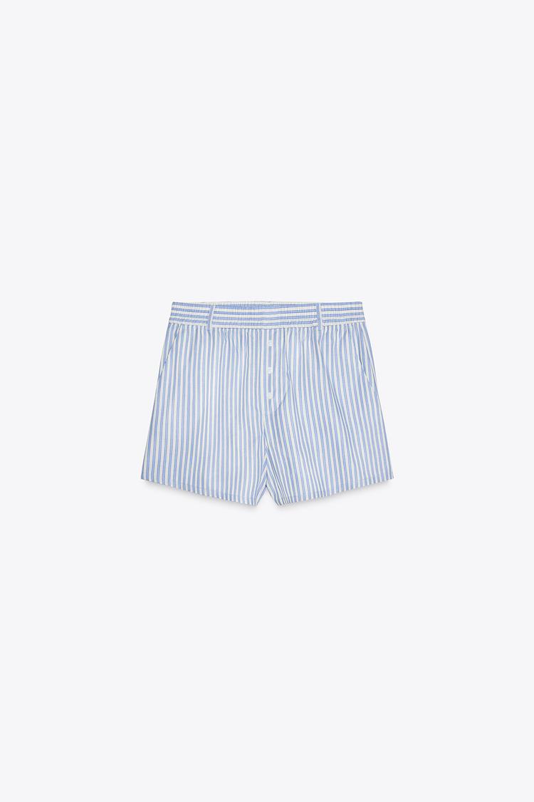 STRIPED SHORTS - Blue by Zara - Image 1