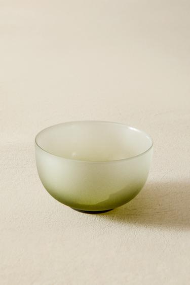 グラデーション ガラスボウルグリーンZaraのグラデーション ガラスボウル - グリーン 