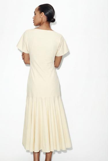 INTERLOCK COMBINATION DRESS - Yellow by Zara