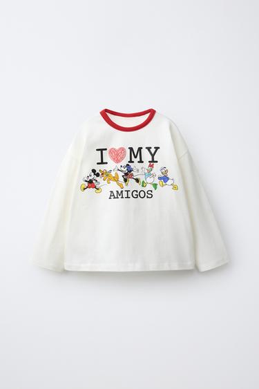 T-SHIRT IMPRIMÉ MICKEY MOUSE AND FRIENDS © DISNEY - Blanc de Zara