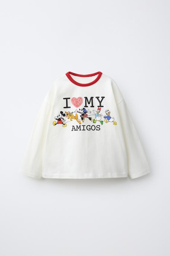 CAMISETA ESTAMPADO MICKEY MOUSE AND FRIENDS © DISNEY - Blanco de Zara - Imagen 0