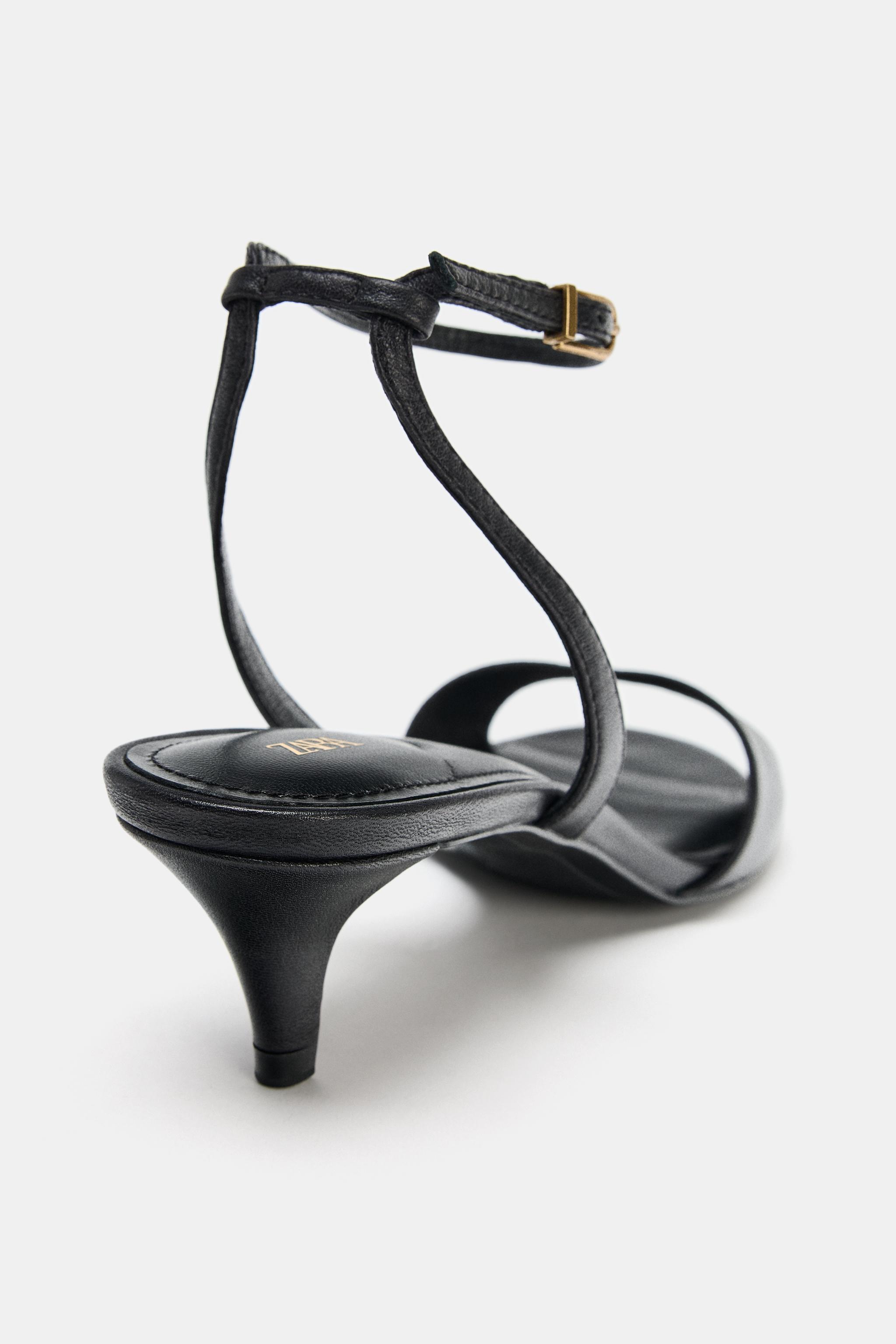 ANKLE STRAP HEELED SANDALS