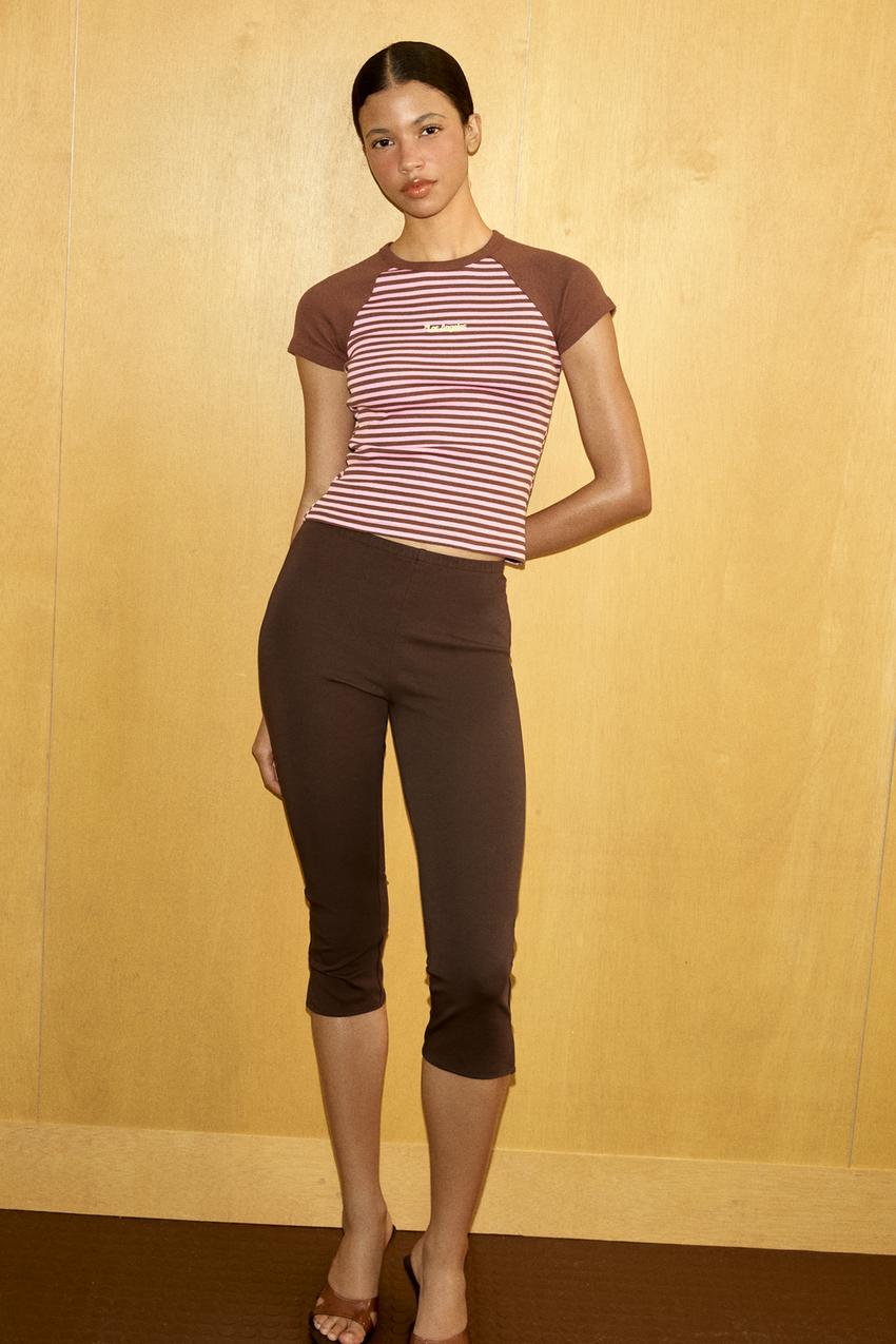 brown capri dress pants Lizana Tie Side Capri Pants | Brown | Womens main image 1
