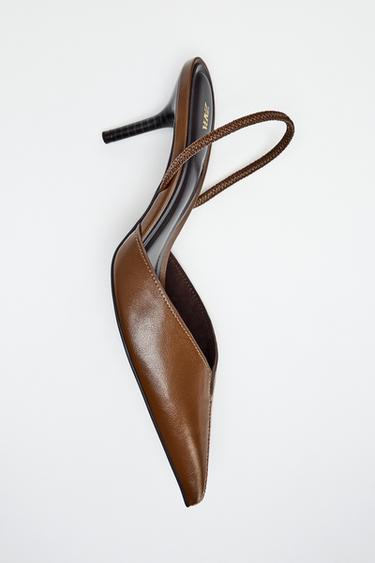 Zara SLINGBACK HEELS - Brown