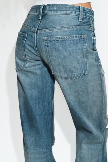 JEAN TRF FLARE DÉCHIRÉ TAILLE MOYENNE - Bleu de Zara - Image 4