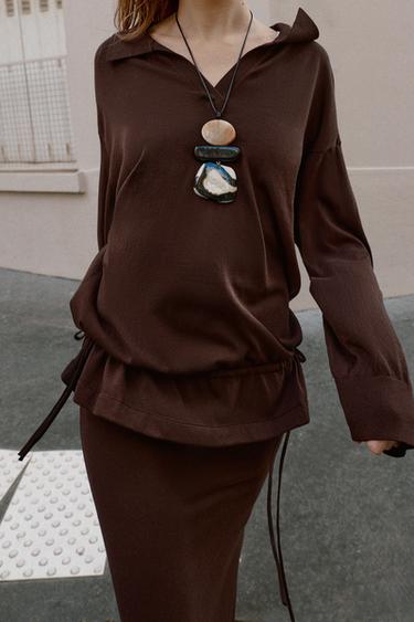 بولو محاك مكشكش - شوكولاتة الخاص بـ Zara