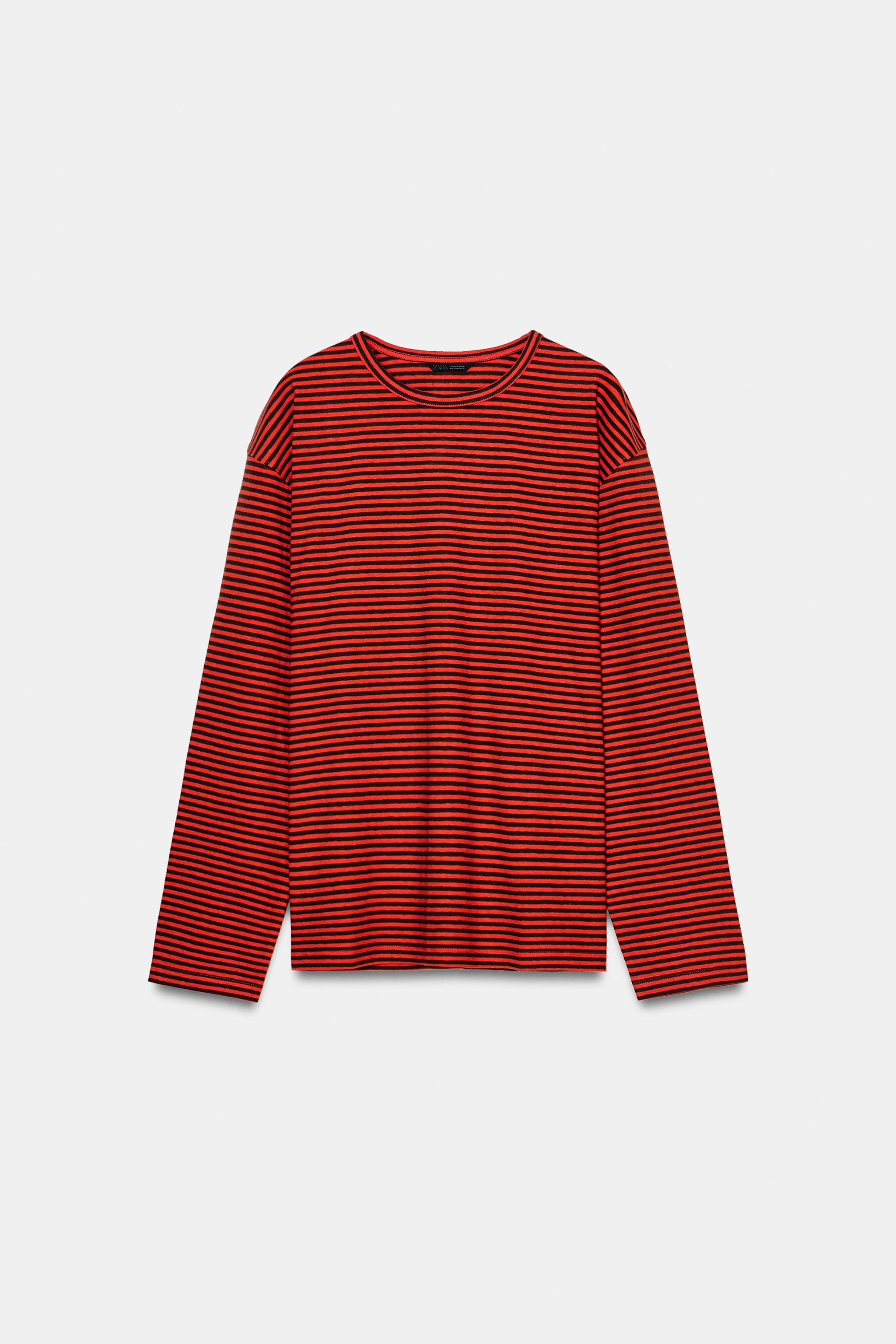 camiseta rayas zara