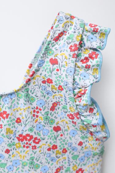 1-6 YEARS/ FLORAL RUFFLE SWIMSUIT - Multicoloured by Zara - Image 2