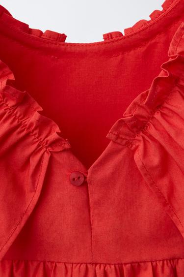 POPILN BALLOON DRESS - Red by Zara - Image 3