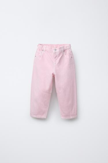 TWILL BALLOON TROUSERS - Pink by Zara - Image 0