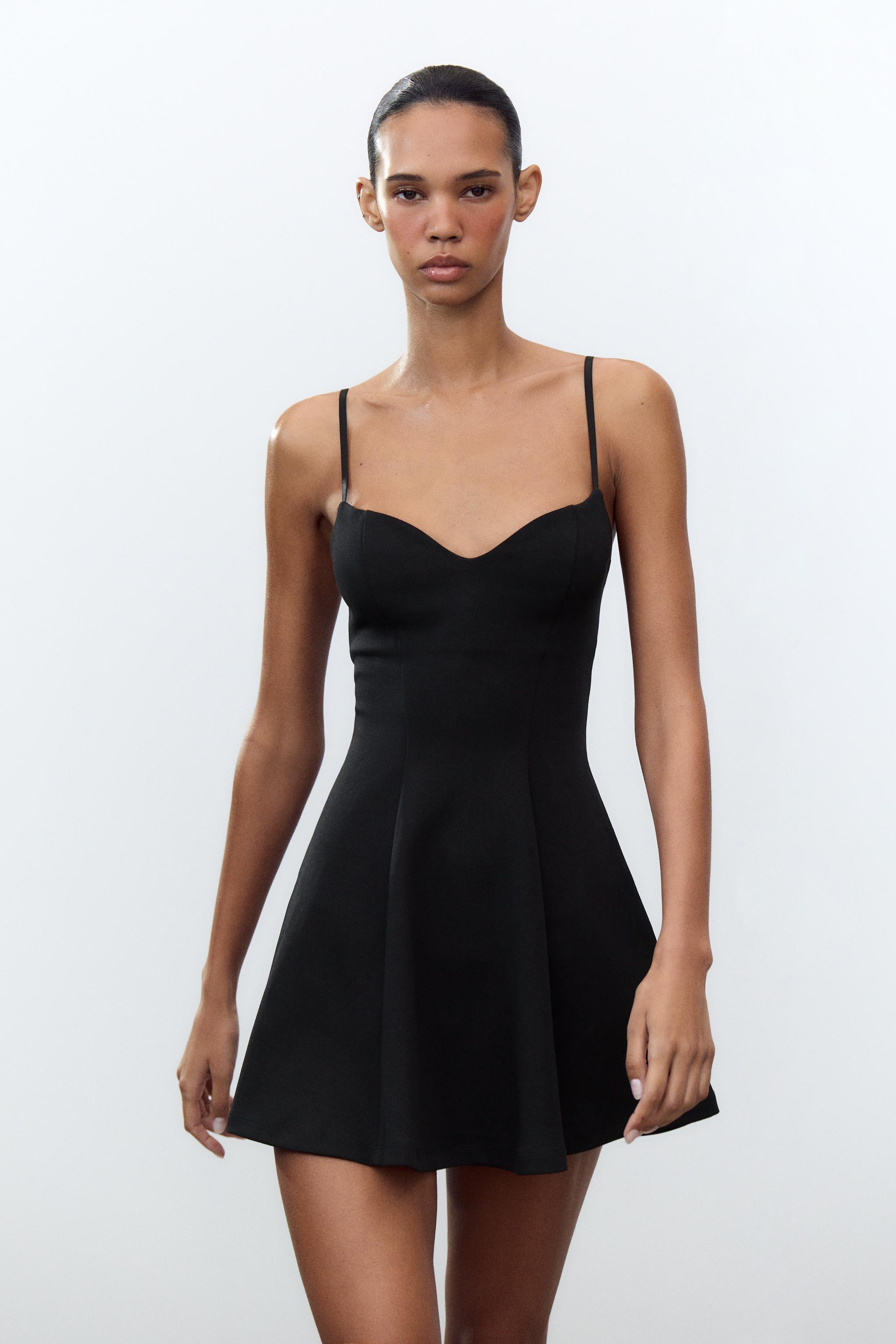 スウィートハートネック ワンピース - ブラック | ZARA Japan / 日本 スウィートハートネック ワンピース - ブラック | ZARA Japan / 日本