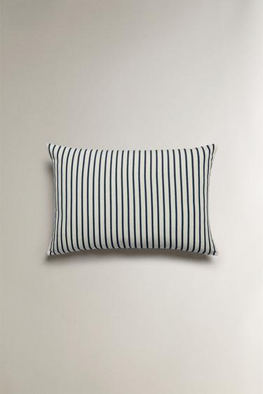 STRIPED CUSHION COVER - White by Zara - Image 2