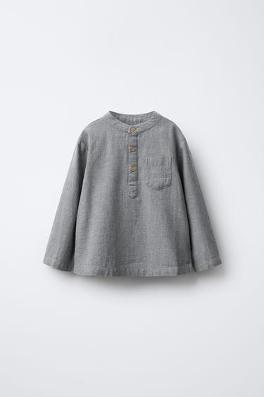 2-6 YEARS / STAND COLLAR PYJAMAS - Grey marl by Zara - Image 1
