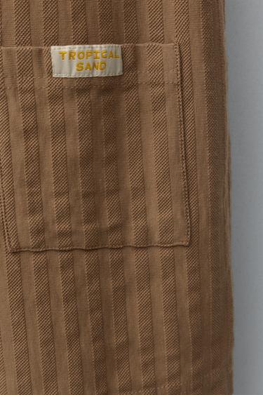 TEXTURED PLAYSUIT - Light brown by Zara - Image 3