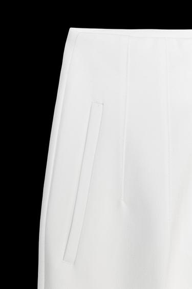 HOSE MIT HOHEM BUND - Weiß von Zara