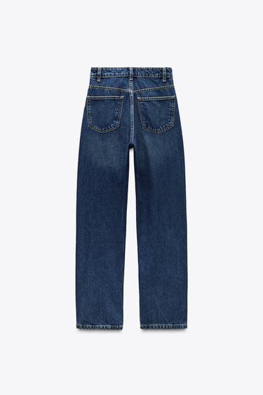 JEAN TRF MOM FIT AVEC TAILLE HAUTE - Bleu marine de Zara - Image 5