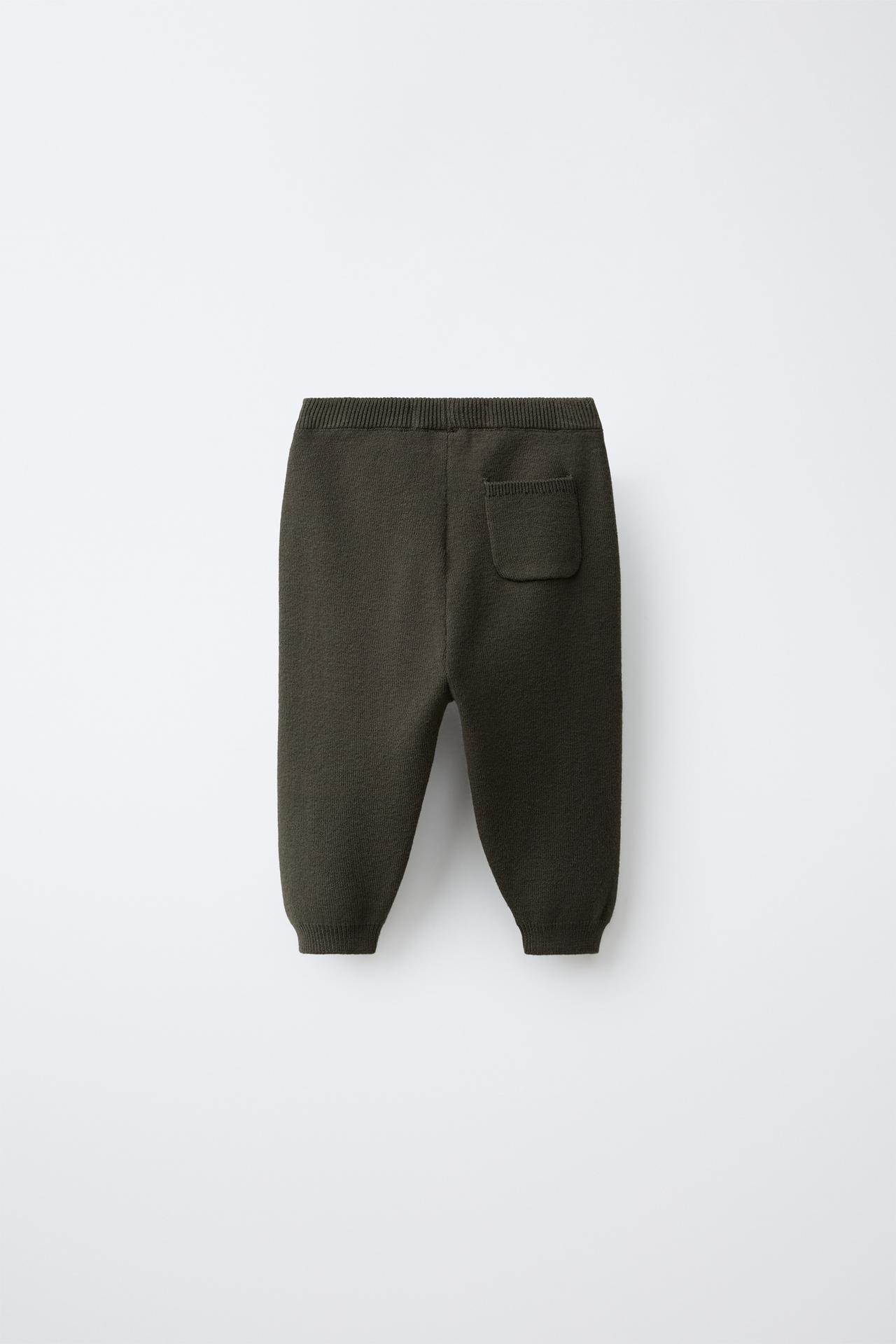 KNIT JOGGER PANTS — Khaki