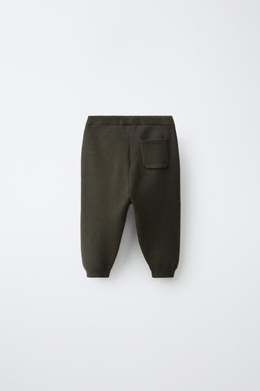 KNIT JOGGER PANTS — Khaki 2