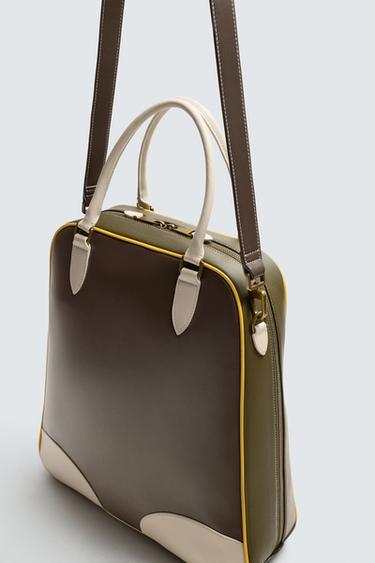 LEATHER SHOPPER BAG HARRY LAMBERT FOR ZARA X DISNEY - Brown by Zara - Image 5