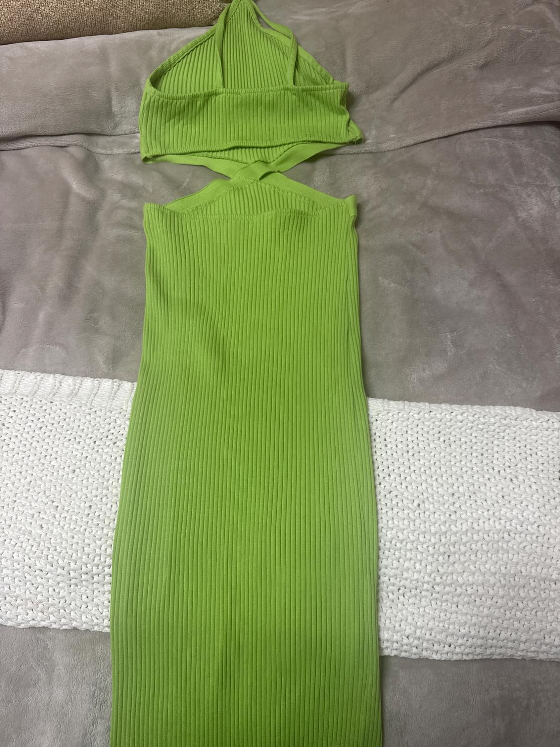 CUT OUT RIB DRESS - Image 3