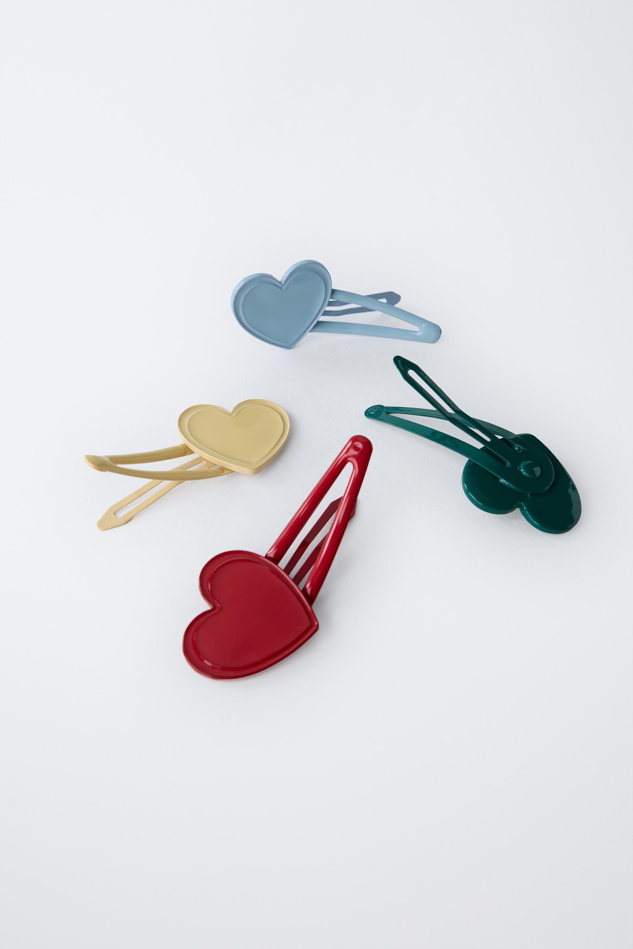 4-PACK OF HEART CLIPS BENSIMON X ZARA