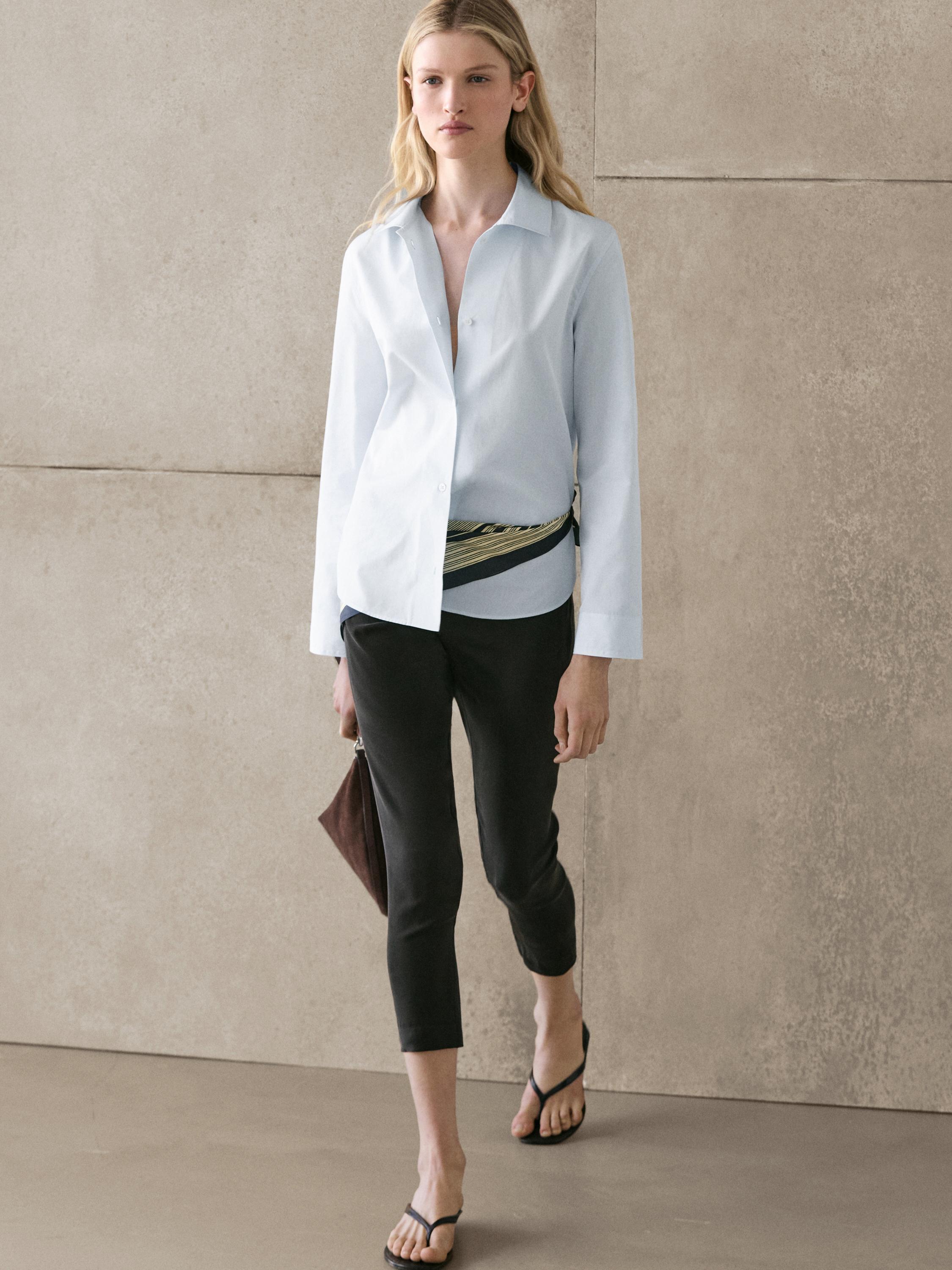 Chemise en popeline 100 % coton