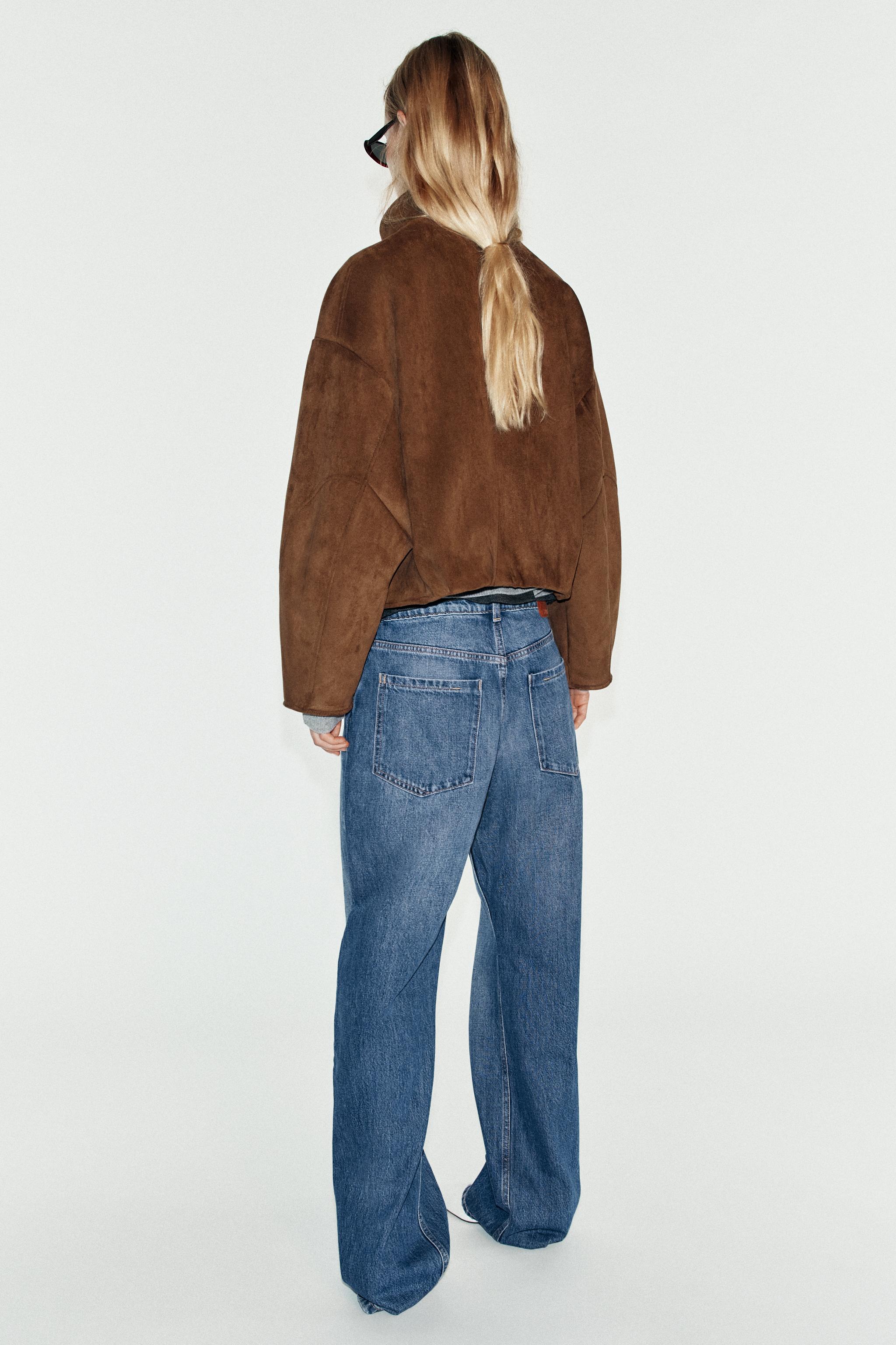 Женские куртки Zara CROPPED FAUX SUEDE JACKET — фото 5
