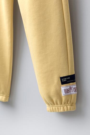 LABEL JOGGER TROUSERS - Yellow by Zara - Image 3