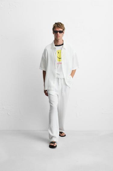 CREASED-EFFECT SHIRT - White by Zara - Image 5