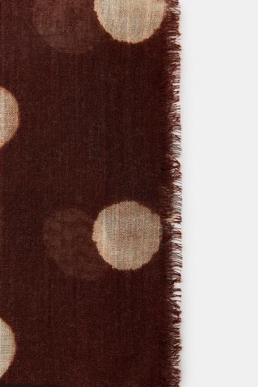 FOULARD À IMPRIMÉ POIS - Marron de Zara - Image 4
