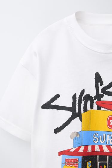 SURF SHOP PRINT T-SHIRT - Oyster-white by Zara - Image 2