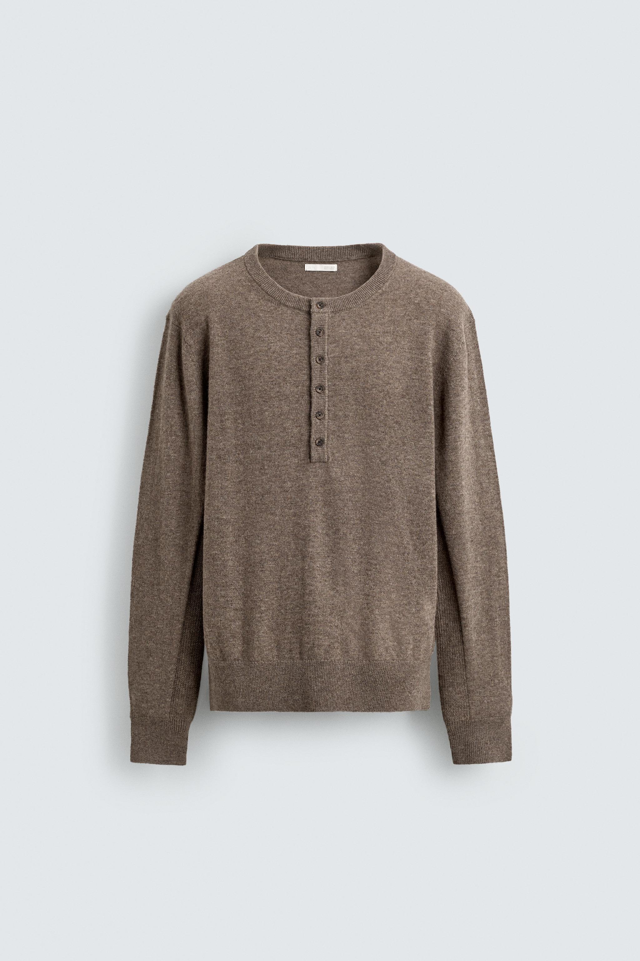 WOOL BLEND HENLEY JUMPER